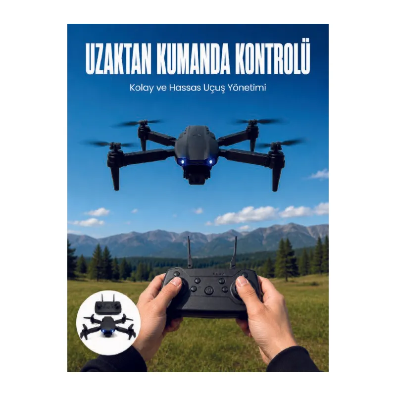 4K HD Kameralı Katlanabilir Drone Sabit Yükseklik Destekli Uzaktan Kumandalı Drone