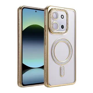 Xiaomi Redmi 15C 4G Joke Simli Magneticsafe Kılıf - Gold