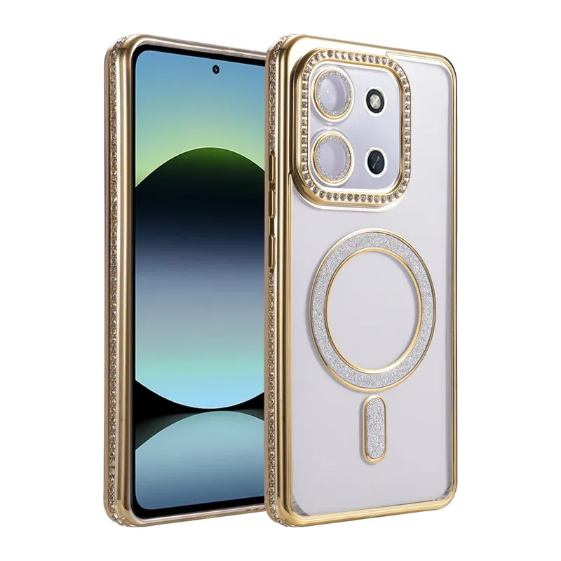 Xiaomi Redmi 15C 4G Joke Simli Magneticsafe Kılıf - Gold