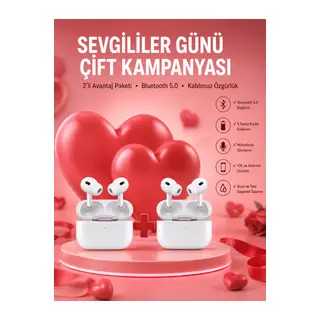 Sevgiliye Hediye Çift Kulaklığı Yeni Nesil Pro Kulaklık Sevgililer Gününe Özel Kampanya