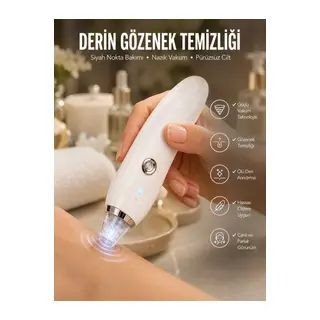 4 Başlıklı Pilli Vakumlu Siyah Nokta Temizleyici Akne Ve Sivilce Önleyici