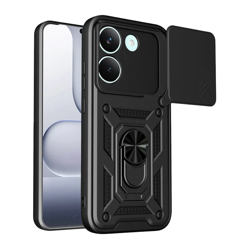 Xiaomi Poco X8 Pro Pars Lens Yüzüklü Silikon - Siyah