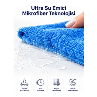 40x40 Mikrofiber Temizlik Bezi İz Bırakmayan Cam Ayna Mobilya Mutfak Temizlik Bezi