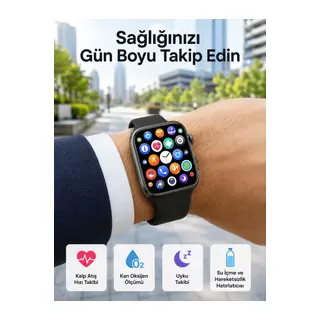 Plastik Kordonlu Kalp Atışı Uyku Takibi ve Çağrı Cevaplayabilen Akıllı Saat