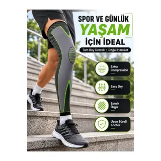 Uzun Kompresyon Diz Destekliği Spor ve Günlük Kullanım İçin Güçlü Destek