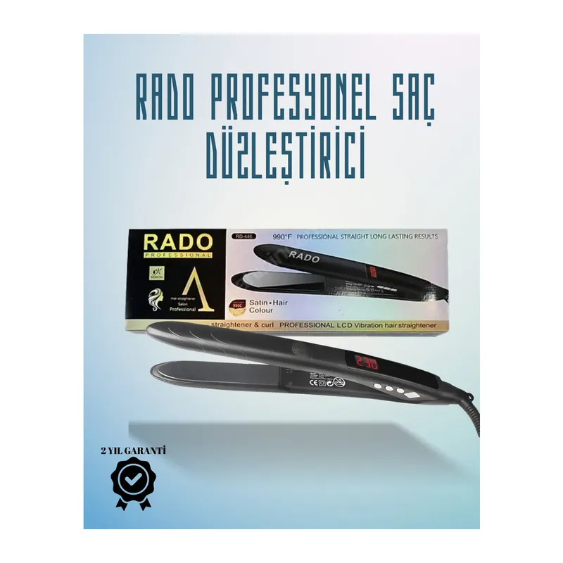 Rado RD-446 Seyahat Dostu Saç Düzleştirici – Güvenlik Kilidi ve Taşınabilir Tasarım