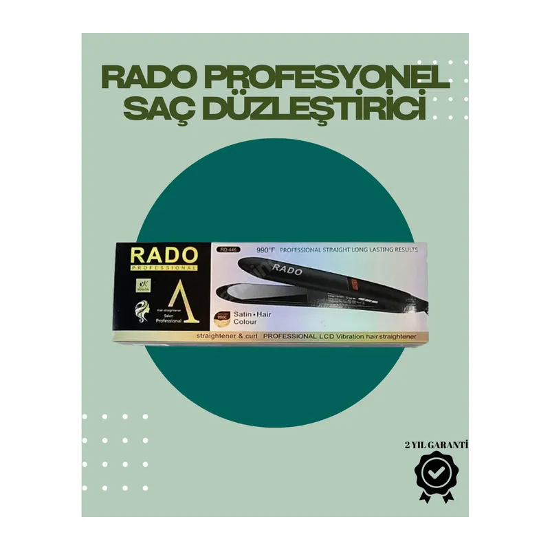 Rado RD-446 – Titanyum Seramik, 2.5 Metre Kablo, Hızlı Isınan Saç Düzleştirici