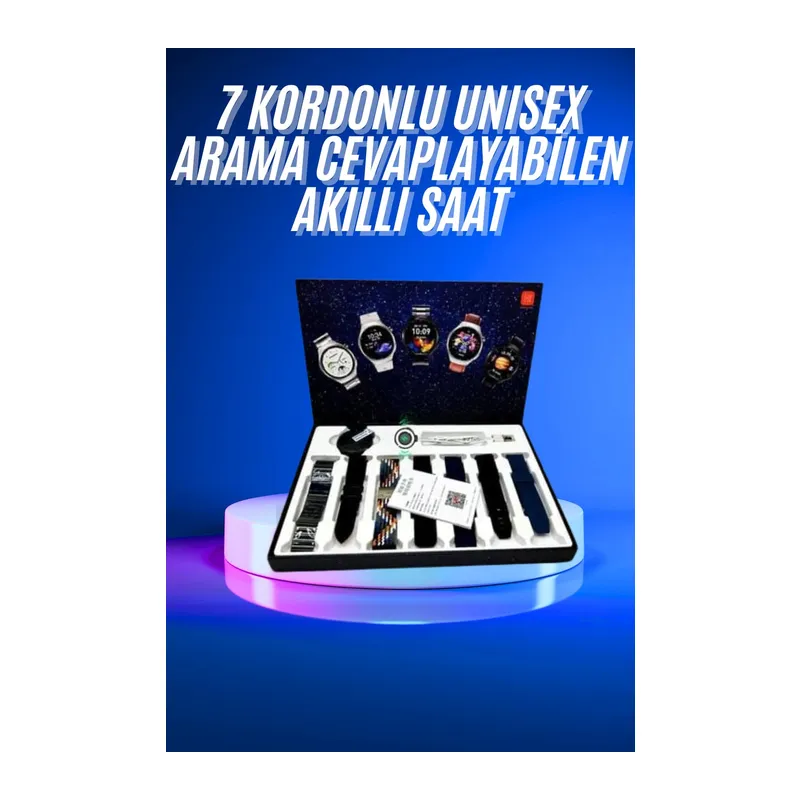 Akıllı Saat Çoklu Kordon Seçenekli Dokunmatik Ekran Nabız Sensörlü