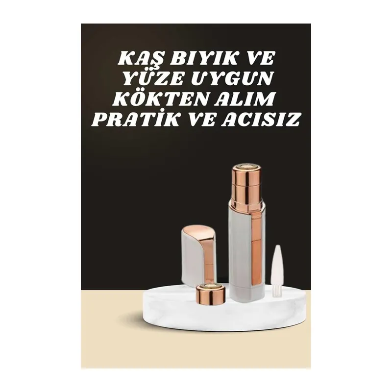 Kaş Bıyık Ve Yüz Epilasyon Aleti Ve Titreşimli Yüz Temizleme Masaj Aleti İkili Set