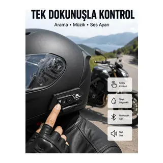 Motosiklet Sürüşleri İçin BT22 Kask Bluetooth Kulaklık Mikrofonlu Yeni Nesil