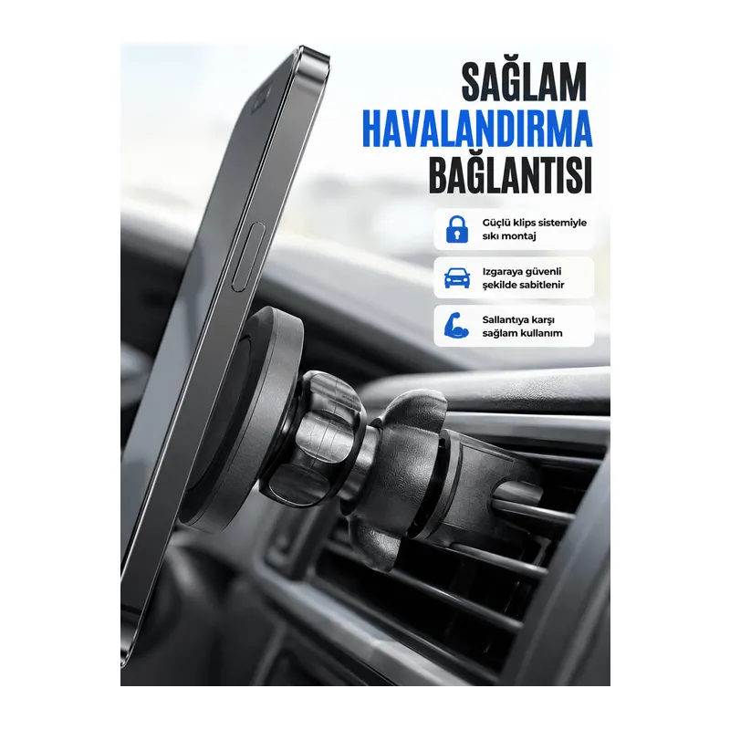 Araç Havalandırma Izgarası İçin Mıknatıslı Telefon Tutucu Stand