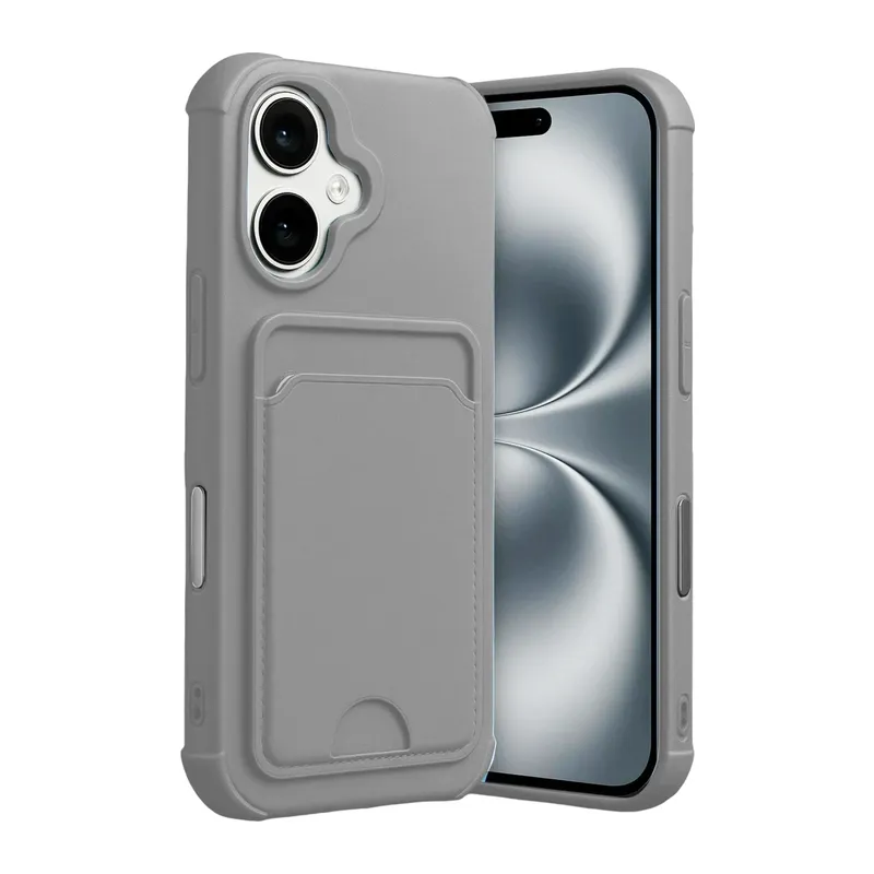 Apple iPhone 17 Kelvin Kartvizitli Silikon - Gri