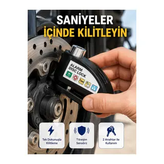 110 dB Alarm Disk Kilidi Motosiklet Scooter Bisiklet Güvenlik Yeni Nesil