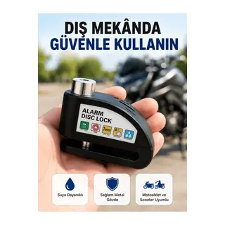 Disk Fren Kilidi Alarmlı Anti Hırsızlık Motosiklet Scooter Bisiklet Yeni Nesil
