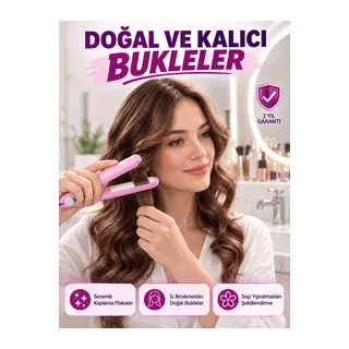 Hafif ve Taşınabilir Seramik Kısa Saç Maşası – Seyahate Uygun Ergonomik ve Güvenli Tasarım Yeni Nesil