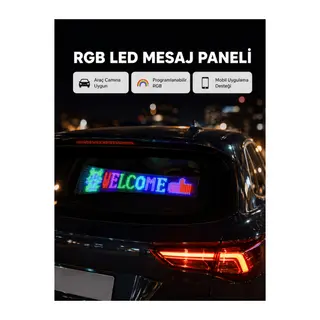 RGB LED Panel – Mobil Uyumlu, Yazı ve GIF Destekli, USB Bağlantılı Dekoratif Ekran