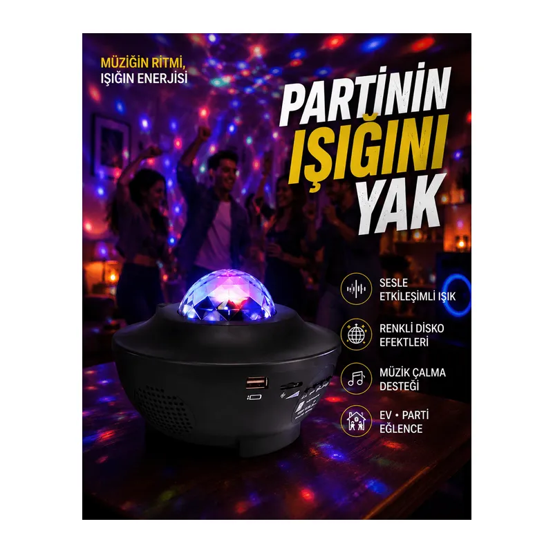 10 Renkli Kombinasyon + Breathing Light + 2 Saat Zamanlayıcılı Star Lamba