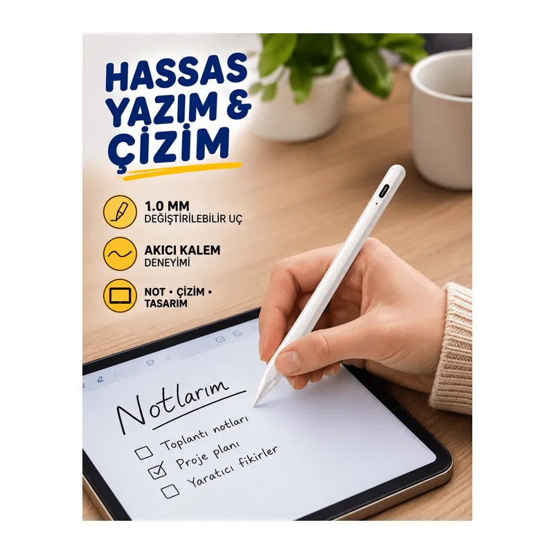Eğim Sensörlü Dijital Kalem – Yüksek Hassasiyetli 1,0 mm Uç, Uzun Pil Ömrü Yeni Nesil