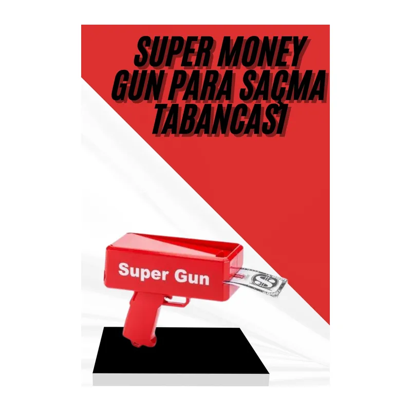 Para Dolar Atma Makinası Super Money Gun Para Saçma Fırlatma Tabancası