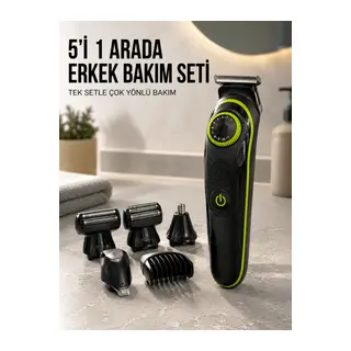 Erkek Kişisel Bakım Seti Çok Amaçlı Sakal Vücut Burun Kulak Tıraş Makinesi