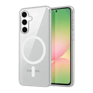 Samsung Galaxy A55 5G Combo Sert Şeffaf Magsafe Kapak - Şeffaf