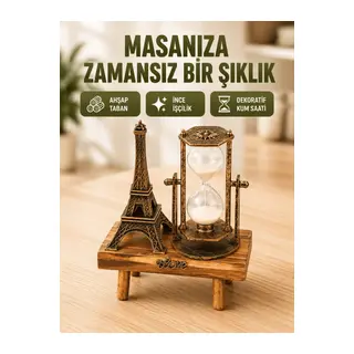 Ev, Ofis ve Kafeler İçin Retro Ahşap Kum Saati Dekorasyonu