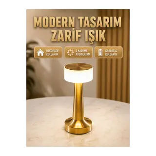 Touch Gece Lambası – Dokunmatik Kontrol, Kablosuz Kullanım, Metal Gövde Yeni Nesil (Kopya)