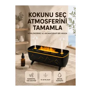Uzaktan Kumandalı Hava Nemlendirici Aromaterapi Difüzörü 2 4 8 Saat Zamanlayıcılı Siyah