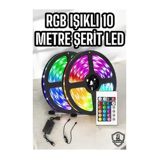 Yeni Nesil RGB Işıklı 10Metre Şerit LED Kumandalı Kullanım