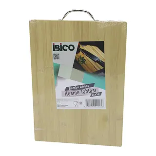 26X36 X 1.7CM Lux Ahşap Bambu Kesim Panosu - Kesme Tahtası Metal Kulplu