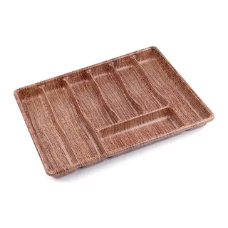 Büyük - Ahşap Renk - 7 Bölmeli Çekmece İçi Kaşıklık 50X37CM