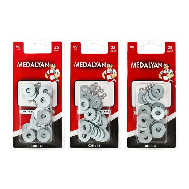 500 Adet 1/4 Metal Pul 12X25PCS