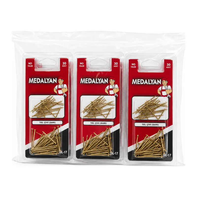 360 Adet 10X30 Sarı Tp Çelik Tel Çivi 12X30PCS