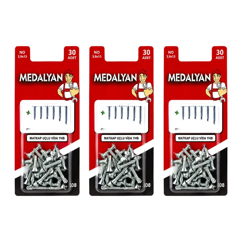 360 Adet 3.9X13 Matkap Uçlu Vida Yhb 12X30PCS