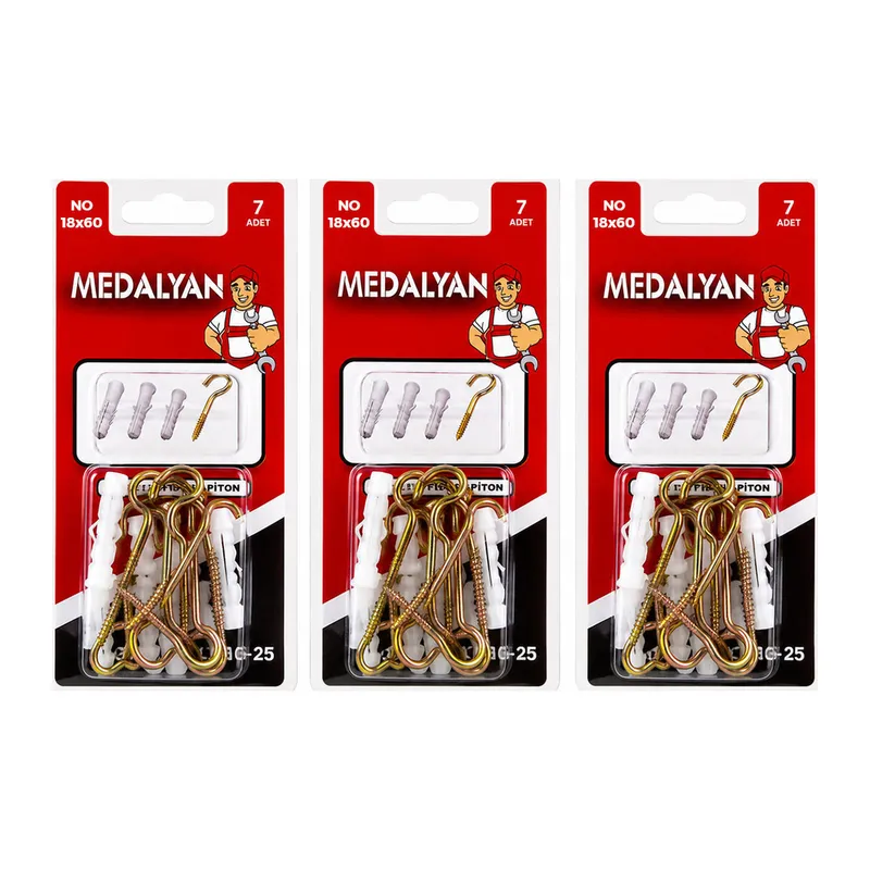 84 Adet 18X60 Açık Piton Dübelli 12X7PCS