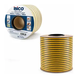 K.rengi 2X50 = 100MT Bobin Fitil Kapı - Pencere Bant D Profil 9X6MM Bandı