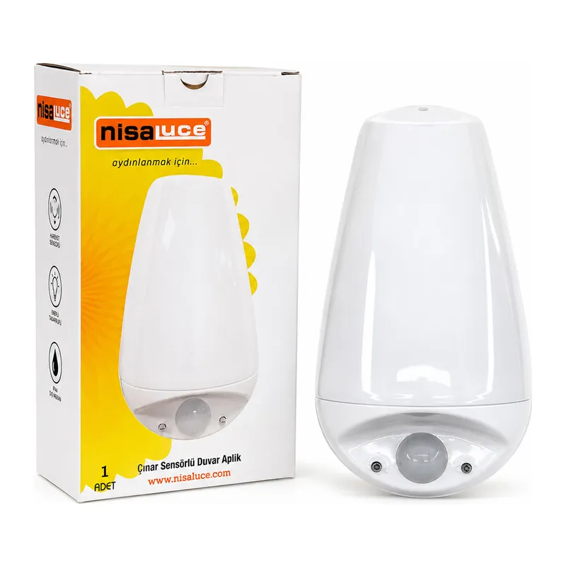 E27 - IP20 Soft 0,4W - 50W Çınar Sensörlü Led Aplik Duvar Lambası E2003-2