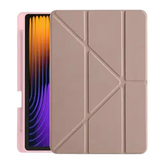 Xiaomi Pad 7 Pro Kılıf Kalemlikli Mars Tablet Kılıfı - Rose Gold