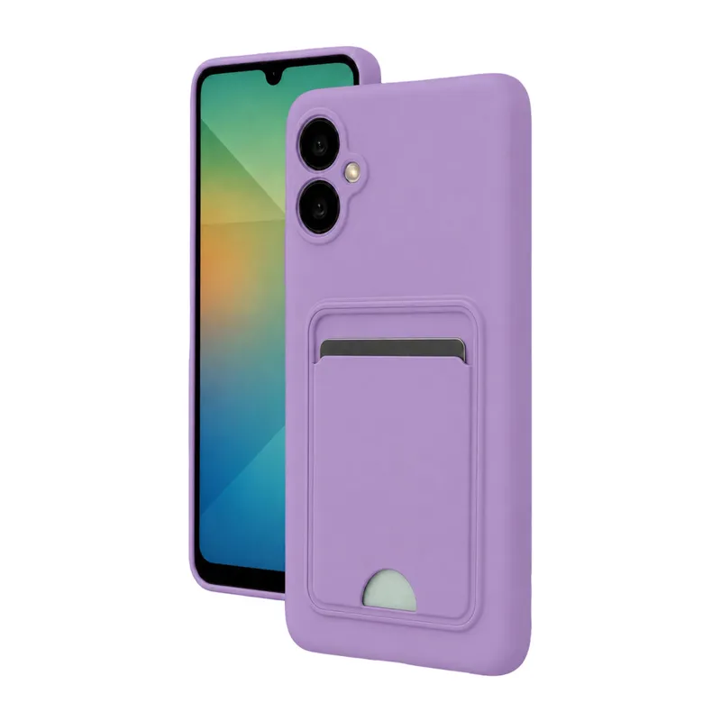Samsung Galaxy A07 4G Kelvin Kartvizitli Silikon - Lila