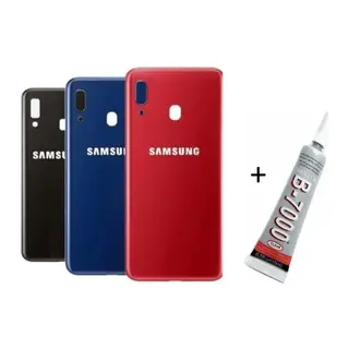 SAMSUNG A20 Arka Batarya Pil Kapağı KIRMIZI (B7000