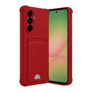 Samsung Galaxy A17 5G Kelvin Kartvizitli Silikon - Kırmızı