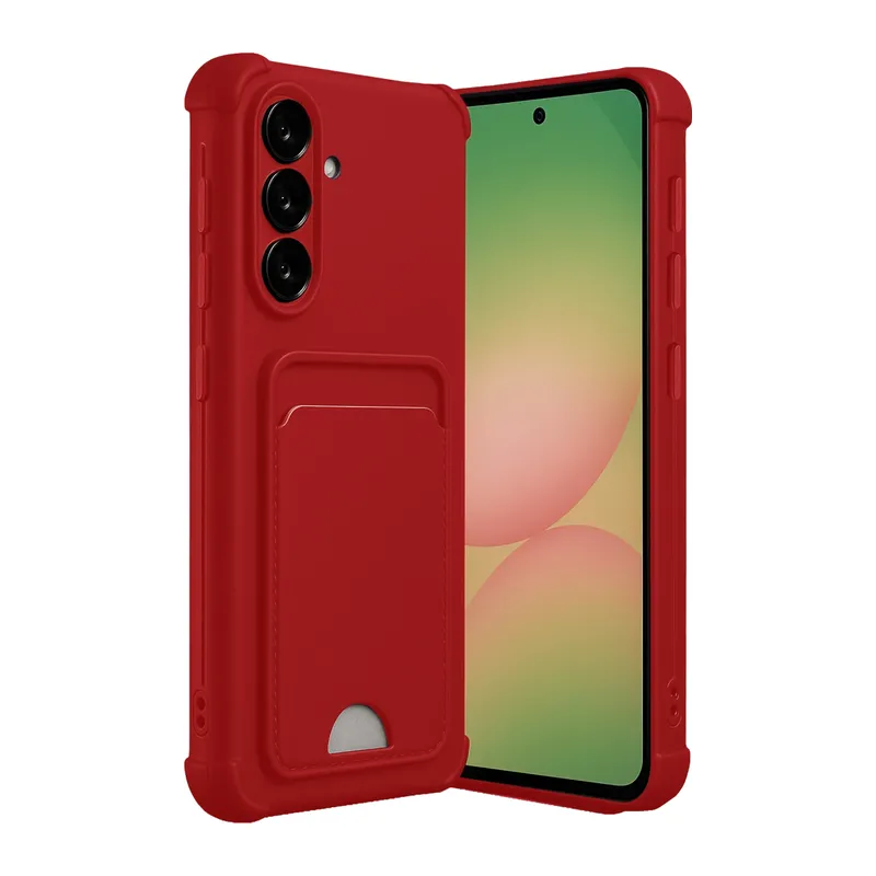 Samsung Galaxy A17 5G Kelvin Kartvizitli Silikon - Kırmızı