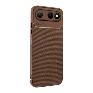 Tecno Spark 50 5G Auto Focus Karbon Kapak - Kahverengi