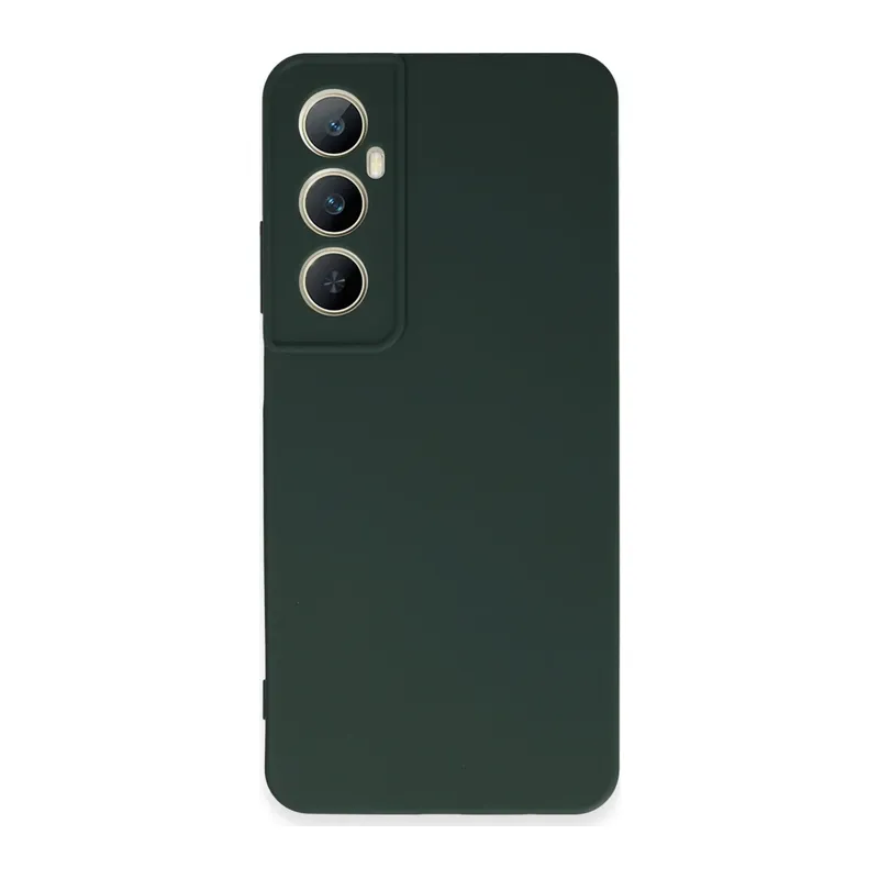 Realme C65 Kılıf First Silikon - Koyu Yeşil