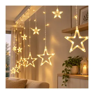 LED Perde 3 m 120 LED'li Yıldız Modeli