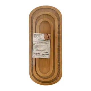 Bambu Uzun Oval 3 Parça Sunum Tepsisi