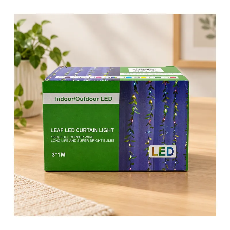 3x1 Yeşil Kutulu Sarmaşık Perde LED