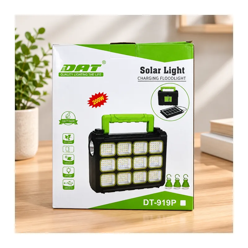 200W USB Şarjlı Solar Projektör