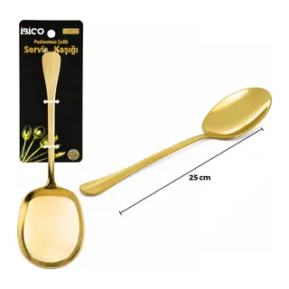 25 cm Metal Servis Kaşığı Altın Renk