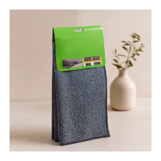 Çift Taraflı Mikrofiber ve Aşındırıcı Bez - Zorlu Kir Temizleyici